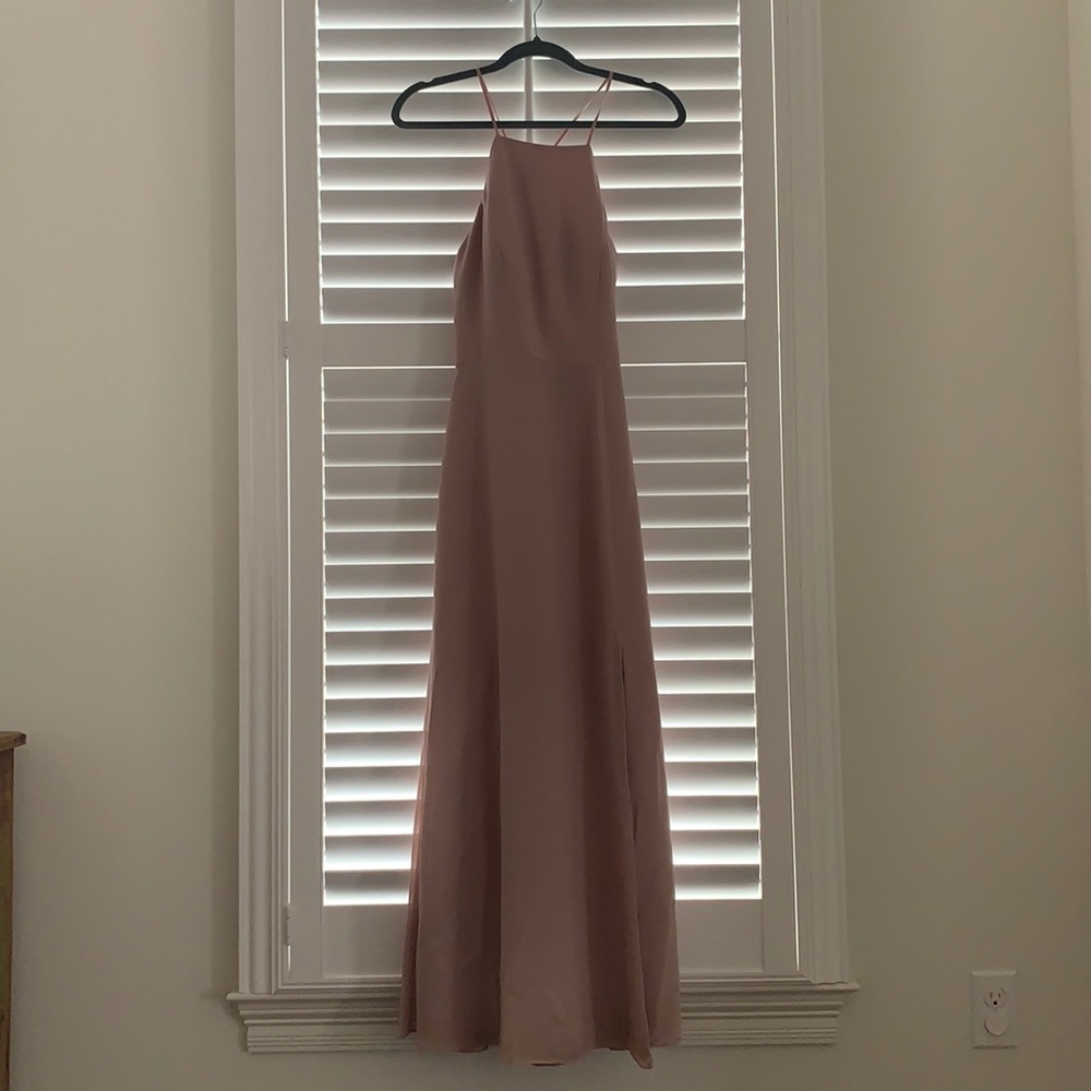 Rose blush bridesmaid dress